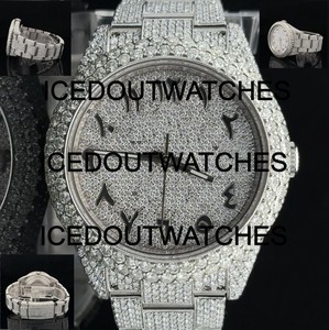 Reloj de lujo con diamantes de moissanita, color blanco VVS, automático, para hombre. - Product Image 2