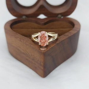 Trending 3ct Oval Shape <b>Pink</b> Lab Created Diamond Engagement Ring Brilliant Cut Premium Bridal Wedding Anniversary Jewelry - Product Image 4