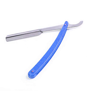 Rasoirs droits de barbier de style turc en acier inoxydable avec manche en plastique, rasoirs pliants pour le rasage avec étiquette privée - Product Image 3