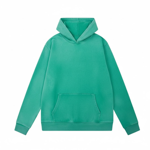 Custom Men's Unisex Winter Hoodie 100% Cotton Eco-Friendly Heavyweight Digital Printing Plain Dyed <b>Sun</b> Faded Thermal OEM Service - Product Image 1