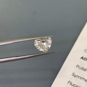 Diamants blancs cultivés en laboratoire en forme de cœur certifiés IGI 1,53 ct/1,02 ct, pureté VVS, diamants en vrac pour bijoux, diamant de laboratoire CVD - Product Image 1