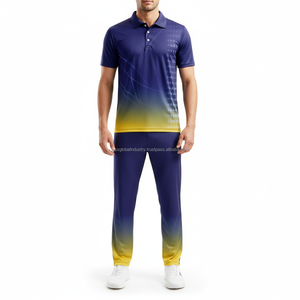Uniforme de Cricket Sublimado con Cuello en V, Manga Corta, Transpirable, Personalizado, OEM, Venta al Por Mayor - Product Image 1