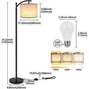 Lampada da Terra a LED per Soggiorno con 3 Temperature di Colore, Prodotto di Qualità Premium - Product Image 4