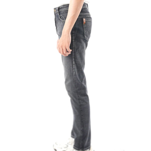 High Quality Lightweight <b>Elastic</b> <b>Waist</b> Straight Men's <b>Jeans</b> Eco-Friendly Breathable Polyester/Cotton Casual Denim Pants - Product Image 2