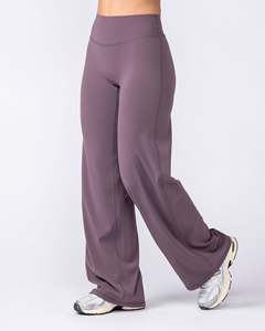 Women’s High Waist <b>Flare</b> <b>Leggings</b> for Yoga Gym Workout Fitness Wide Leg Sports Pants Custom Private Label Activewear Manufacture - Product Image 3