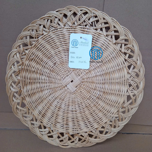 Best Selling <b>Round</b> Rattan Placemat Braided Natural Weave Eco Friendly <b>Dining</b> <b>Table</b> Mat Wholesale Bulk Supplier Kitchen Decor - Product Image 1