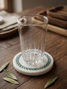 Eco-friendly <b>Marble</b> <b>coaster</b> set heat resistant Non-slip drinkware Mats & Pads Coffee & Wine placemats At Best Price - Product Image 5
