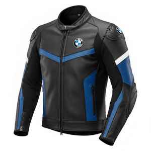 SASPORTS LEAGUE Men's Casual PU <b>Leather</b> Motorcycle Jacket Stand Collar Front Zipper Windproof Breathable for Fall Winter - Product Image 1