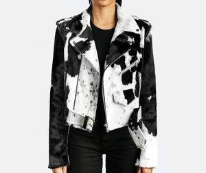Women's Premium Handmade <b>Corduroy</b> Cotton Filled Quilted Cow Skin Leather <b>Jacket</b> Breathable Natural Cow Print Winter - Product Image 6