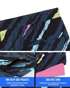 Pantalones Cortos Deportivos para Hombre, con Logotipo Personalizado, Estampado de Letras, Elásticos, de Poliéster y Algodón, para Verano, 2026 - Product Image 3