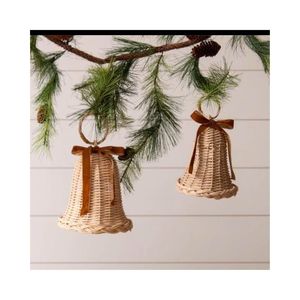 Adornos Clásicos de Campana de Ratán Vietnamita para Decoraciones Navideñas, Ecológicos y Duraderos, Decoración Festiva para el Hogar - Product Image 2