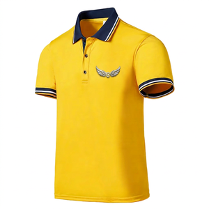Polos de Punto para Hombre, Corte Regular, Alta Calidad, Estilo Vintage para Golf, Manga Corta, Estampados - Product Image 1