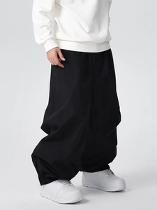 Pantalon de ski/snowboard unisexe violet ample avec poche zippée et revers élastiques, grande taille, imperméable, anti-déchirure, évacuant l'humidité - Product Image 2