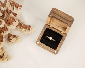 Eco-Friendly Rectangle <b>Wooden</b> <b>Box</b> for Jewelry Gift Storage-Soft Interior for Delicate Items Christmas Chinese New Year Tabletop - Product Image 4