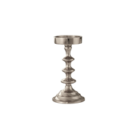 Support de bougie décoratif de Noël de qualité supérieure, décoration d'intérieur, finition argentée, en aluminium moulé, écologique, durable, fait main