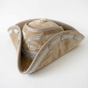 Chapeau de cowboy français en feutre de laine de haute qualité, dernier design, pour hommes, noir, tricorne, chapeau triangulaire, chapeau de garde d'honneur, chapeau Napoléon - Product Image 6
