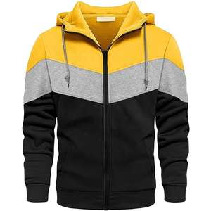 Sudadera con Capucha Oversize de Algodón 100% para Hombre, con Bolsillo y Bloques de Color, Estilo Urbano, para Invierno, Venta al por Mayor - Product Image 1