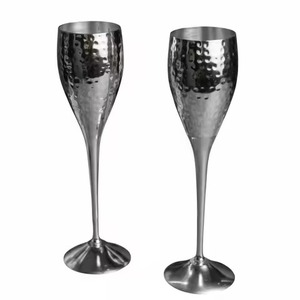 Gobelet à vin en métal de qualité supérieure, en acier inoxydable, réutilisable, vaisselle moderne pour bar, restaurant, maison - Product Image 3