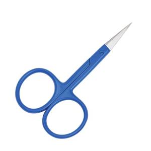 Ciseaux de manucure Morje Surgical Blue Steel Handle pour droitiers, lame en acier inoxydable, pointe acérée pour la coupe des cuticules, adulte - Product Image 6