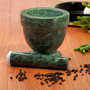 Natural Green Marble 4" Pestle and Mortar Set - Product Image 4