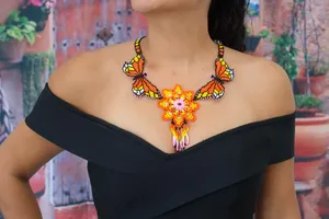 Collier papillon mexicain élégant de haute qualité pour anniversaire, Noël, mariage, anniversaire de mariage - Product Image 3