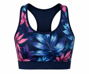 Sujetador deportivo tipo racerback para mujer, de alto soporte, top de fitness con cuello redondo, sin costuras, ligero, transpirable, sencillo, ecológico y de secado rápido. - Product Image 1