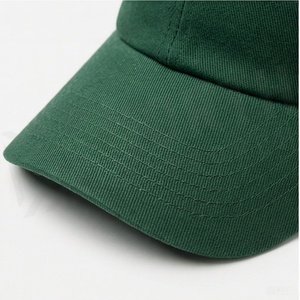 Casquette de baseball verte à 6 panneaux unisexe en sergé de coton ajustée, chapeau décontracté de couleur unie, taille adulte 56-58CM - Product Image 4