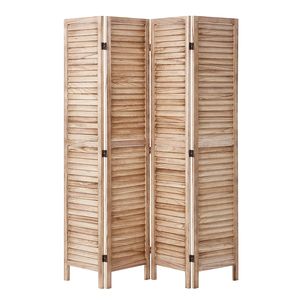 Divisorio in Legno a 4 Pannelli Alto 66,9 Pollici, Paravento Pieghevole Portatile per Interni, Schermo Decorativo per la Privacy - Product Image 1