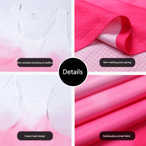 Men's Gradient Color Quick Dry Polyester <b>Sport</b> <b>Tank</b> <b>Top</b> O-Neck Sleeveless Athletic Vest Available in Multiple Colors - Product Image 5