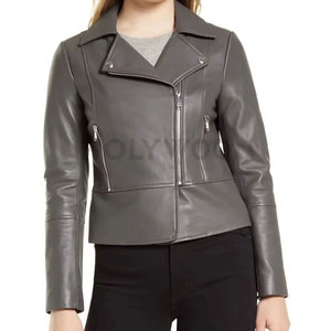 Stylish <b>Women</b> Leather <b>Jacket</b> with Modern Fit Durable Comfort Attractive Casual Outdoor Design Woven Waterproof & <b>Lightweight</b> - Product Image 3