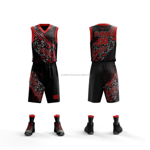 Maillots et shorts de basketball personnalisés Zep, vêtements de basketball unisexes, impression par sublimation, respirant, taille plus, ensemble uniforme de basketball 100% - Product Image 1