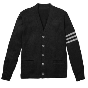 Unisex Standard Long Sleeve Button Knit V-neck Lace <b>Cardigan</b> <b>Sweater</b> Customized Winter Wool/Nylon Breathable Anti-Wrinkle - Product Image 1