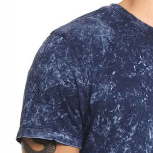 Camiseta de hombre transpirable de algodón 100% ligera con estampado y lavado ácido, de corte holgado, estilo urbano, superventas - Product Image 5