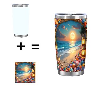Stainless Steel Tumbler 20oz Double Wall Thermal <b>Insulated</b> <b>Mug</b> For Home Office Use - Product Image 1