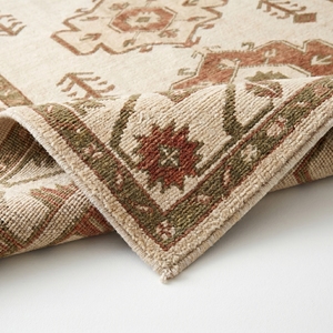 Artisan <b>Crafted</b> Vintage Oriental <b>Wool</b> Rug Traditional Geometric Pattern Handmade Carpet With Fringe for Luxury Home - Product Image 3