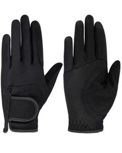 Gants d'équitation en cuir pour homme, à doigts entiers, avec fermeture auto-agrippante, pour l'hiver - Product Image 1