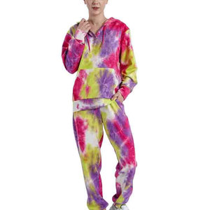 Custom Logo Hoodie and Sweat Pants Jogger <b>Set</b> Women Tracksuit Two Piece <b>Tie</b> <b>Dye</b> Tracksuits Streetwear Casual Hoodie and Pants - Product Image 1