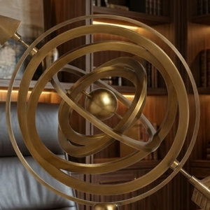 ARTISTIC CRAFTS Globo Terráqueo Decorativo de Latón para Escritorio |   Globo Terráqueo de Estilo Vintage para Decoración de Escritorio de Oficina, Mesa de Estudio, Decoración del Hogar - Product Image 2