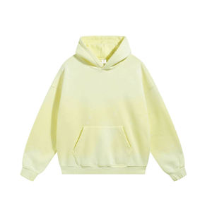 เสื้อฮู้ดดี้โอเวอร์ไซส์ย้อมสีไล่เฉดแบบยูนิเซ็กซ์ ผ้าฝ้ายเฟรนช์เทอร์รี่ แขนปกติ ดีไซน์กระเป๋าเสื้อ เหมาะสำหรับใส่ในฤดูใบไม้ร่วง - Product Image 6