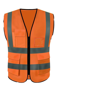 تشجيانغ عالية الوضوح البناء عمال تحذير حماية حركة المرور عاكس رصف العمل سترة زرقاء مع جيب الرمز البريدي - Product Image 5