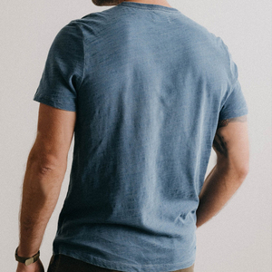 T-shirt en jersey de coton pour homme, manches courtes, avec poche, été, écologique, col rond - Product Image 3