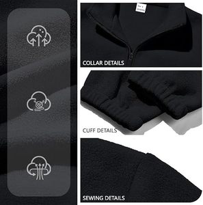 Men's Full Zip Fleece Jacket Stand Collar Windproof Casual Outerwear Autumn Warm <b>Lightweight</b> <b>Coat</b> - Product Image 4