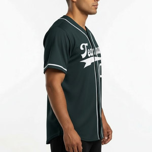 Maillot de baseball personnalisé OEM, uniforme d'équipe, t-shirt de sport avec logo personnalisé, fabricant pour commandes en gros - Product Image 3