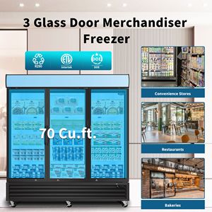 Congelatori e Frigoriferi Commerciali ORIKOOL con Porta in Vetro da 70 Cu.ft, Espositore con Pannello LED Superiore, Congelatore Verticale con Porta a Battente - Product Image 5