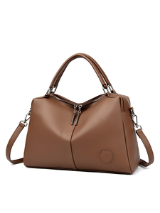 Bolsos de Hombro Cruzados de Cuero Genuino de Primera Calidad para Mujer, con Dos Correas, Correa Extraíble, Cierre de Cremallera y Abierto - Product Image 5