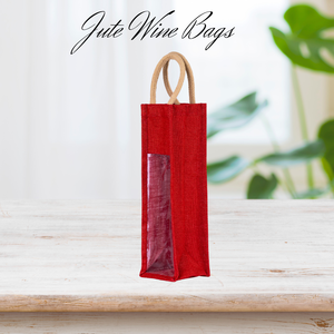 Bolsa de arpillera con impresión de logotipo personalizado para fiesta, bolsa de regalo de yute, bolsas de vino individuales promocional, bolsa de compras para botellas de vino - Product Image 2