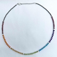 Collier en argent 925 fait main avec des perles rondes facettées en pierres semi-précieuses naturelles de haute qualité de 3 mm et 4 mm, bijoux de mode