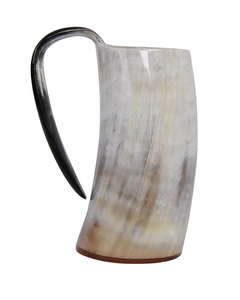 Mug en corne naturelle de haute qualité, poli à la main, sculpté à la main, style viking, couleur naturelle, FAIZA CRAFT, pour boire du vin ou de la bière, personnalisable - Product Image 3