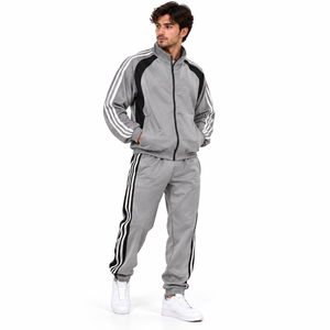 Conjunto Deportivo de Calentamiento para Hombre, Ropa Deportiva Personalizada, Chaqueta de Entrenamiento de Algodón y Poliéster, Pantalones Jogger, Ropa al Por Mayor - Product Image 5