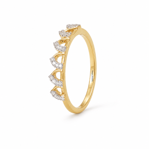 Women's Yellow Gold Lab GrownDiamond <b>Ring</b> Round Brilliant Cut Romantic Wedding Jewelry in 10K,14K or 18K solid gold & <b>925</b> <b>Silver</b> - Product Image 4